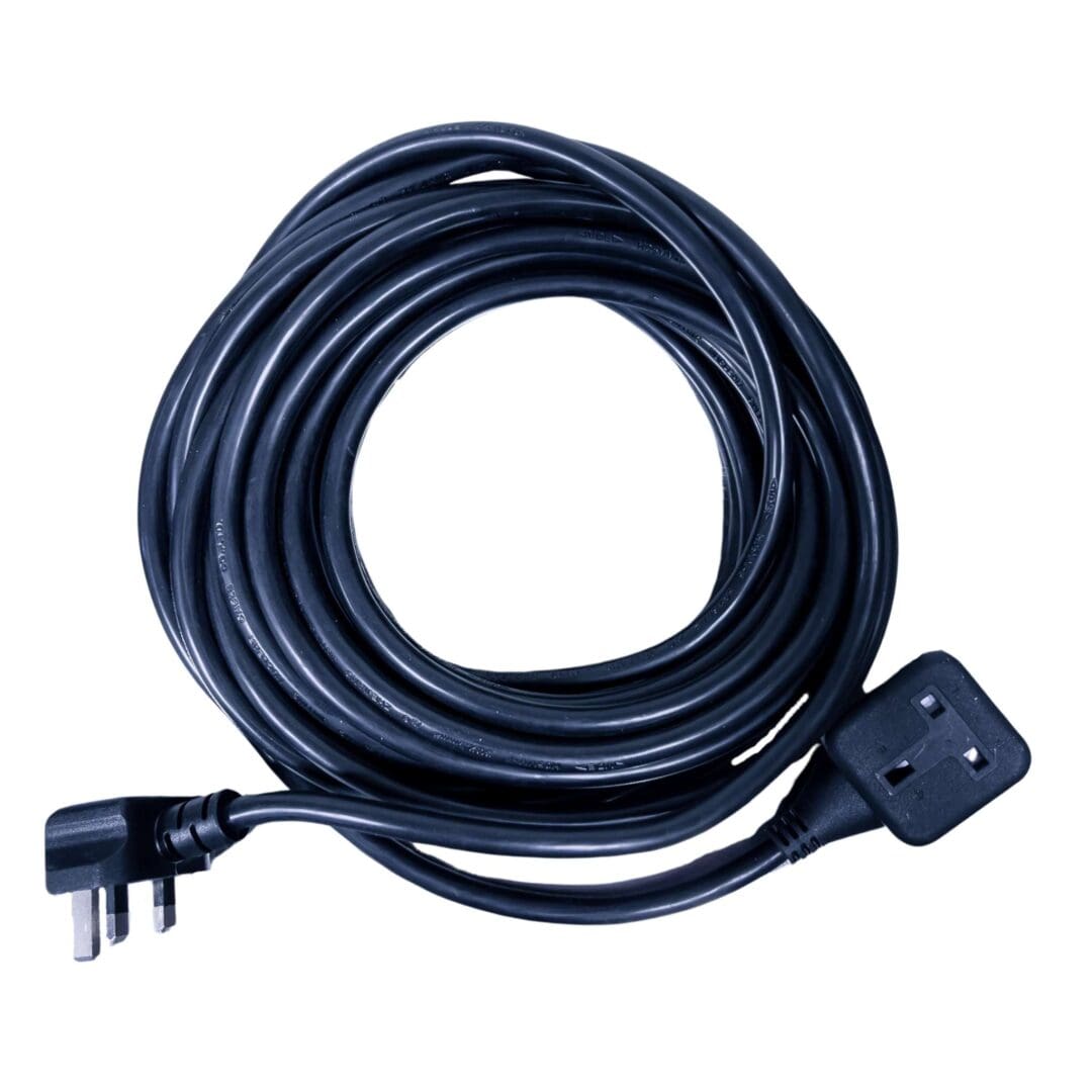 UK Super Heavy-Duty Extension Power Cords (2.5mm) - Weatherproof Cables for Electric Garden Machinery (10M / 20M)