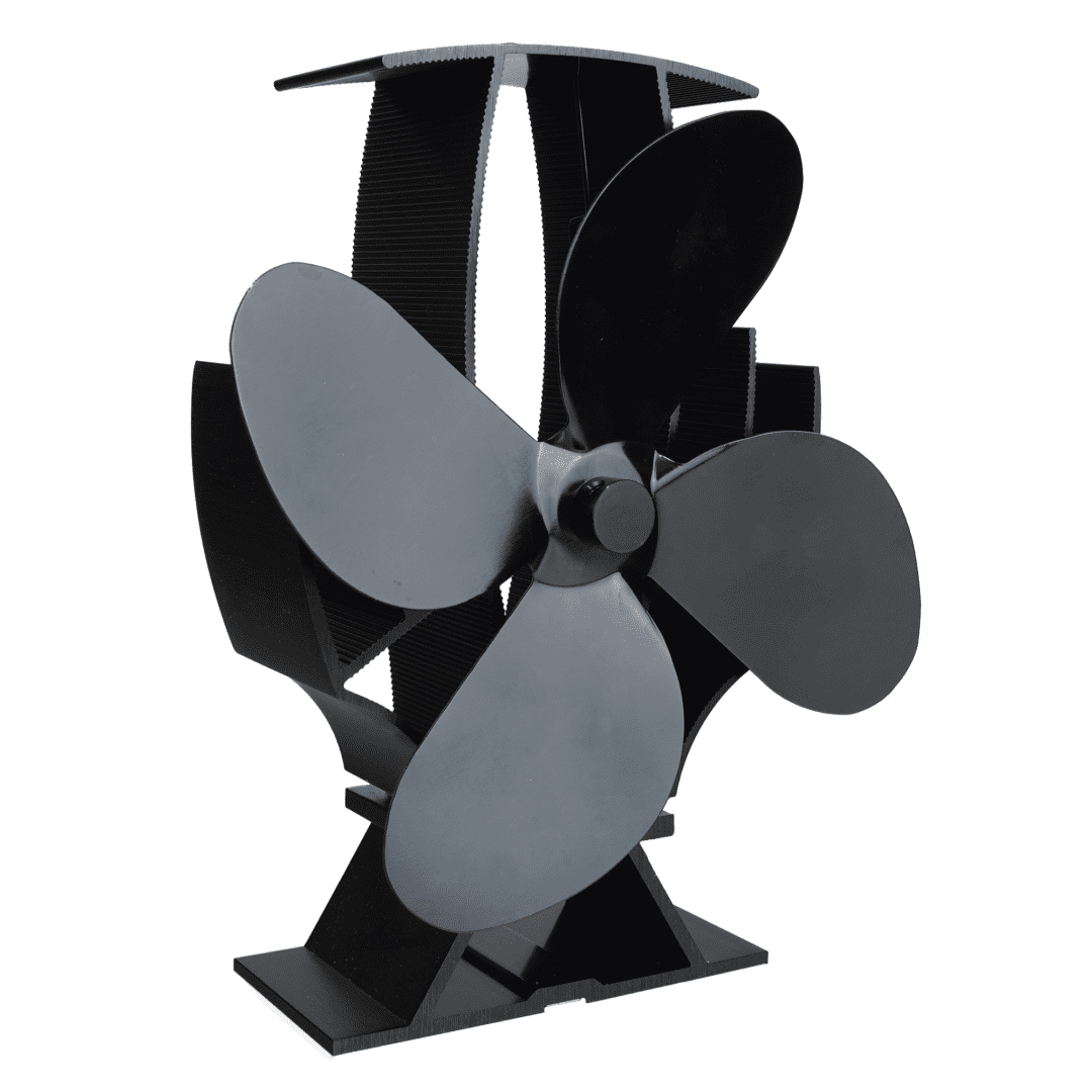 SuperFast Semi-Heated Stove Fan: Rapid Heat Distribution, Energy-Efficient, Reduced Drag Blade Design