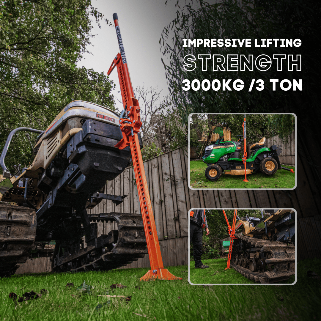 FMFJ Farm Jack - 3000KG Capacity, 1M Max Lift, Automotive Maintenance, Agricultural tasks, and More