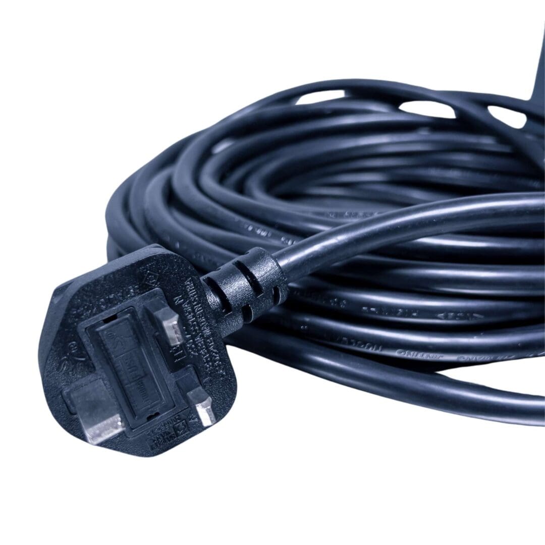 UK Super Heavy-Duty Extension Power Cords (2.5mm) - Weatherproof Cables for Electric Garden Machinery (10M / 20M)