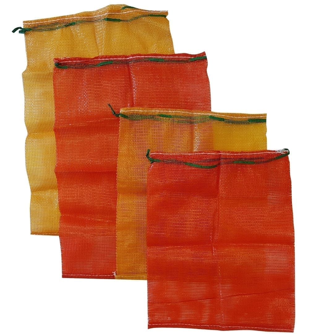Mesh Bags - UV-Treated, Rot-Proof, Professional-Grade Reusable Polypropylene Net Bags for Firewood, Fruit, Vegetables and More