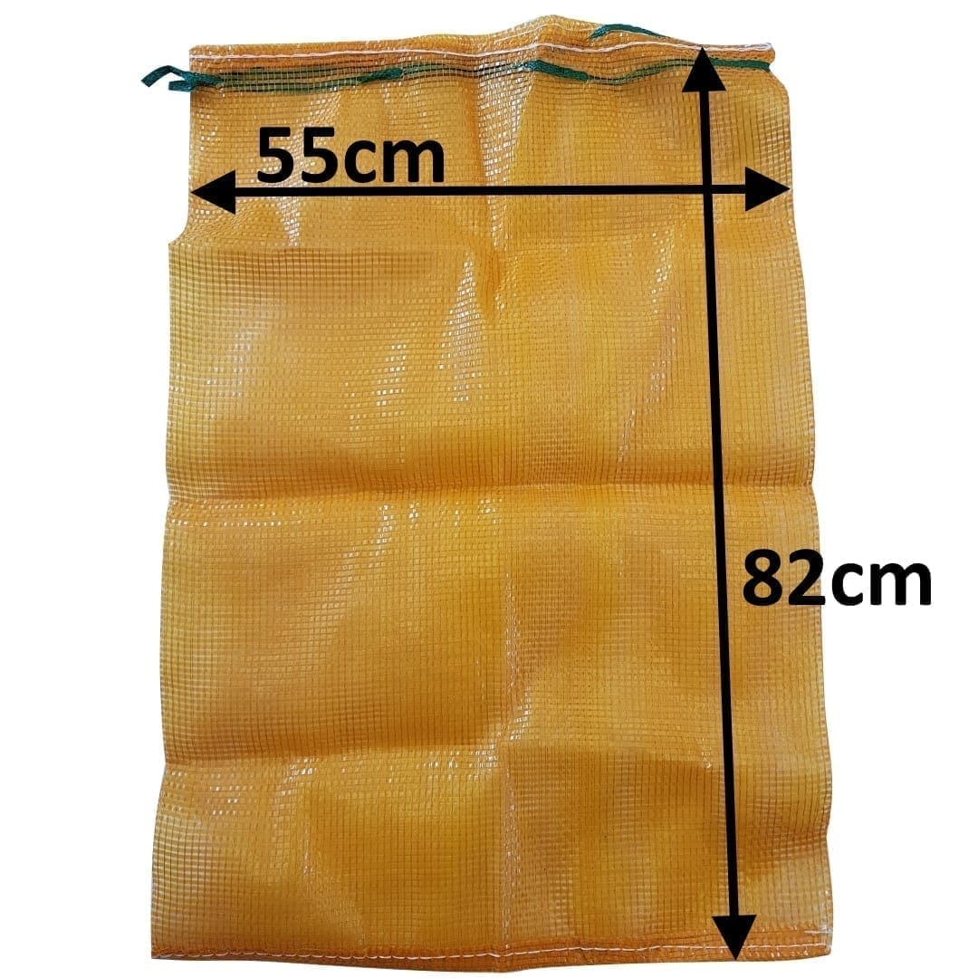 Mesh Bags - UV-Treated, Rot-Proof, Professional-Grade Reusable Polypropylene Net Bags for Firewood, Fruit, Vegetables and More