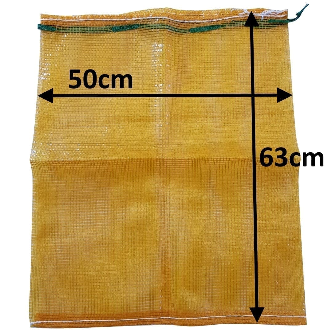 Mesh Bags - UV-Treated, Rot-Proof, Professional-Grade Reusable Polypropylene Net Bags for Firewood, Fruit, Vegetables and More
