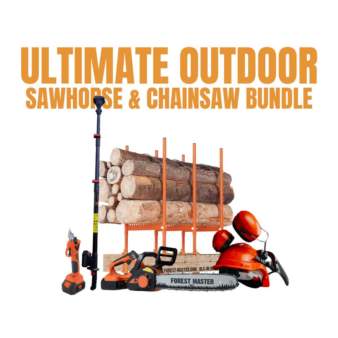 Ultimate Outdoor Sawhorse & Chainsaw Bundle