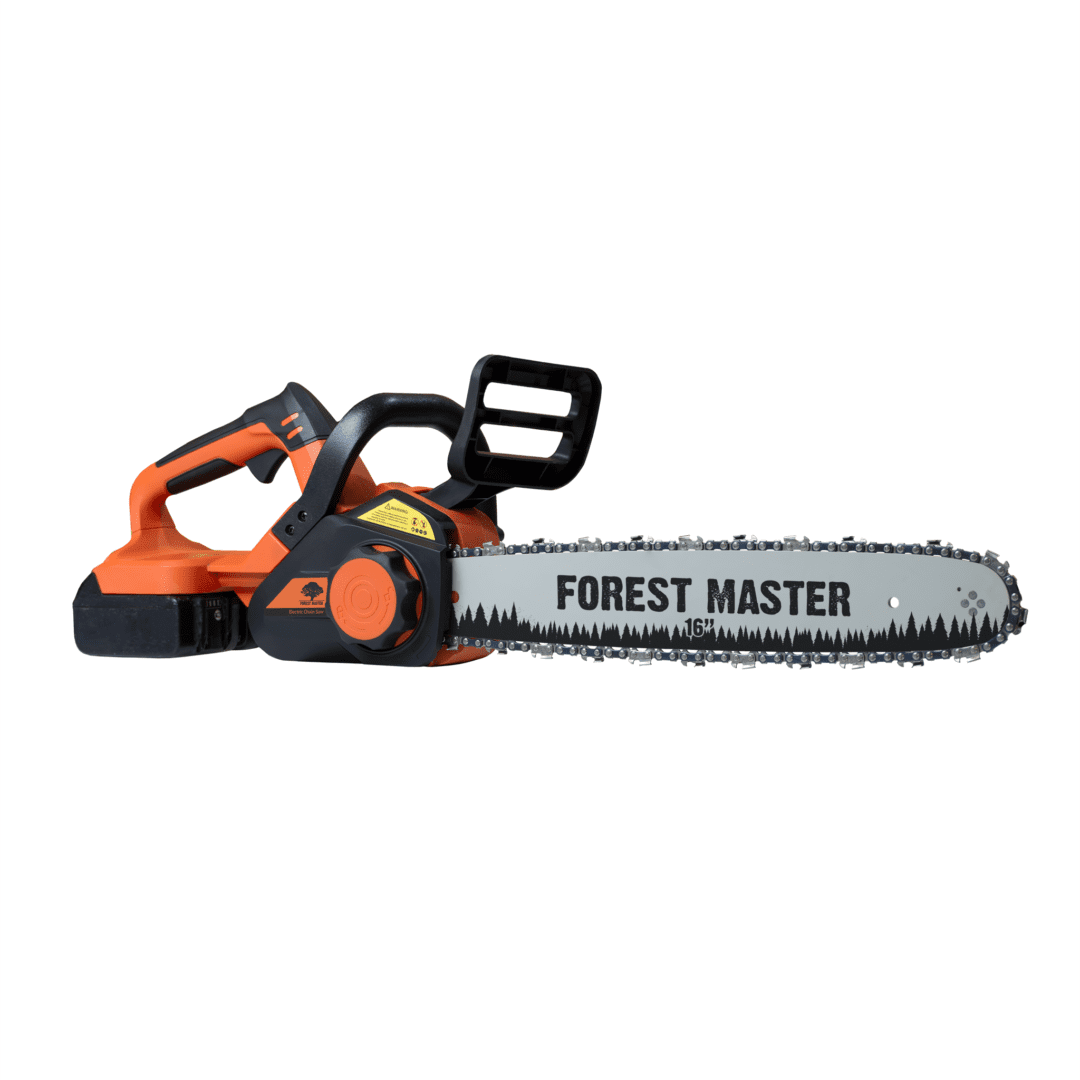 16" Cordless Electric Chainsaw 40V - Brushless Motor, 14.5 m/s Chain Speed, x2 Batteries