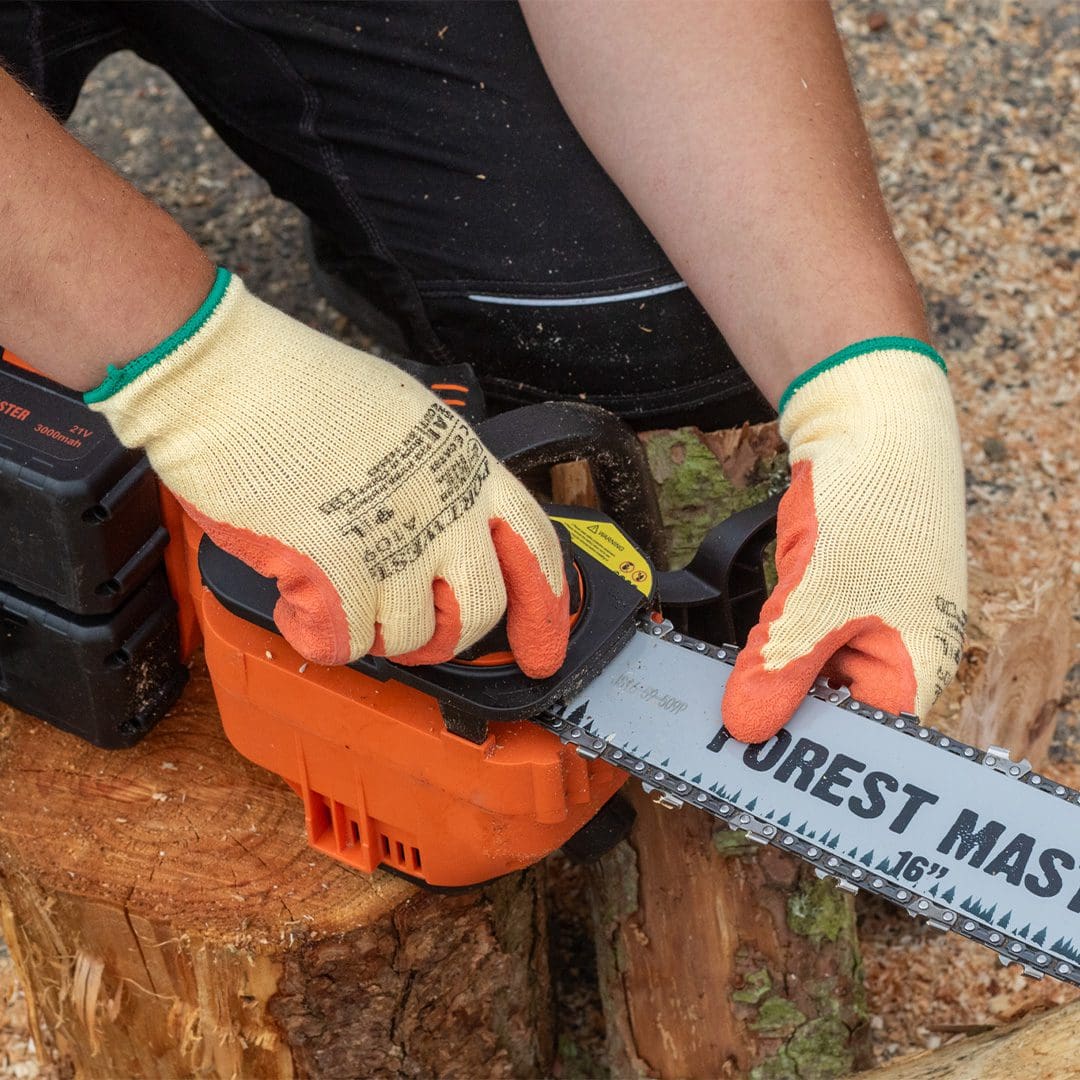 16" Cordless Electric Chainsaw 40V - Brushless Motor, 14.5 m/s Chain Speed, x2 Batteries