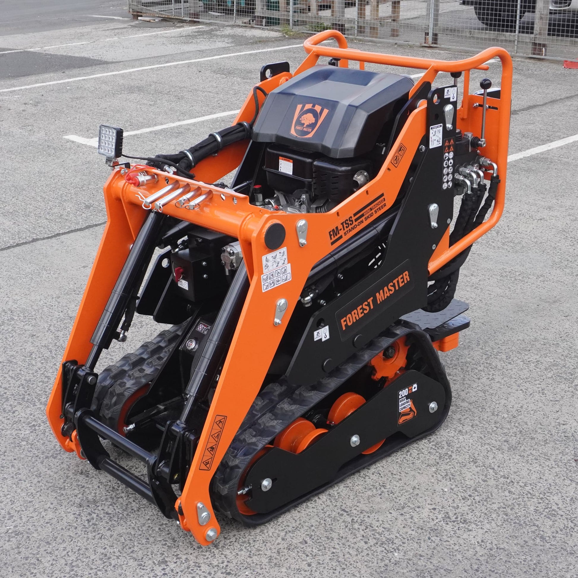 Stand-On Mini Skid Steer Loader - 306cc Petrol Compact Tracked Loader