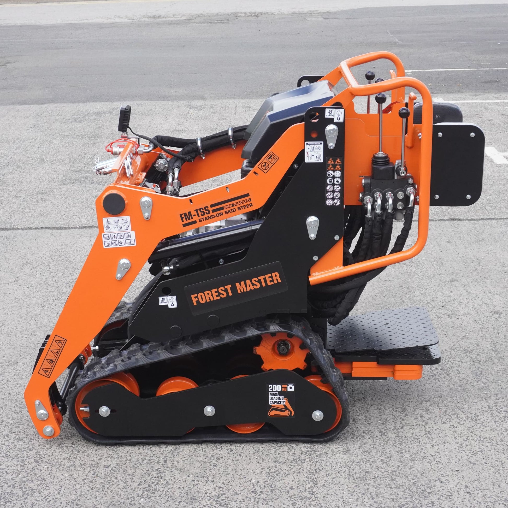 Stand-On Mini Skid Steer Loader - 306cc Petrol Compact Tracked Loader