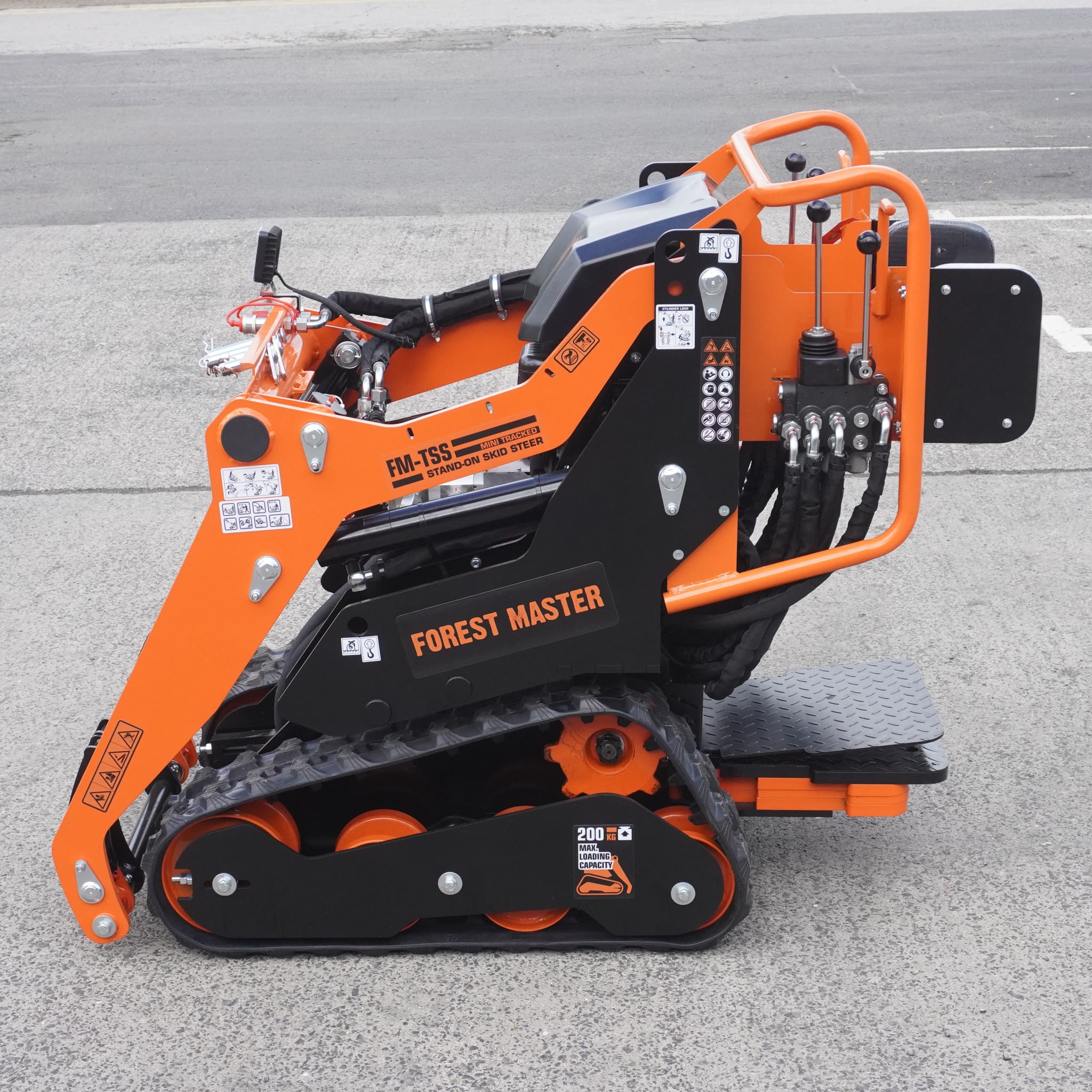 Stand-On Mini Skid Steer Loader - 306cc Petrol Compact Tracked Loader