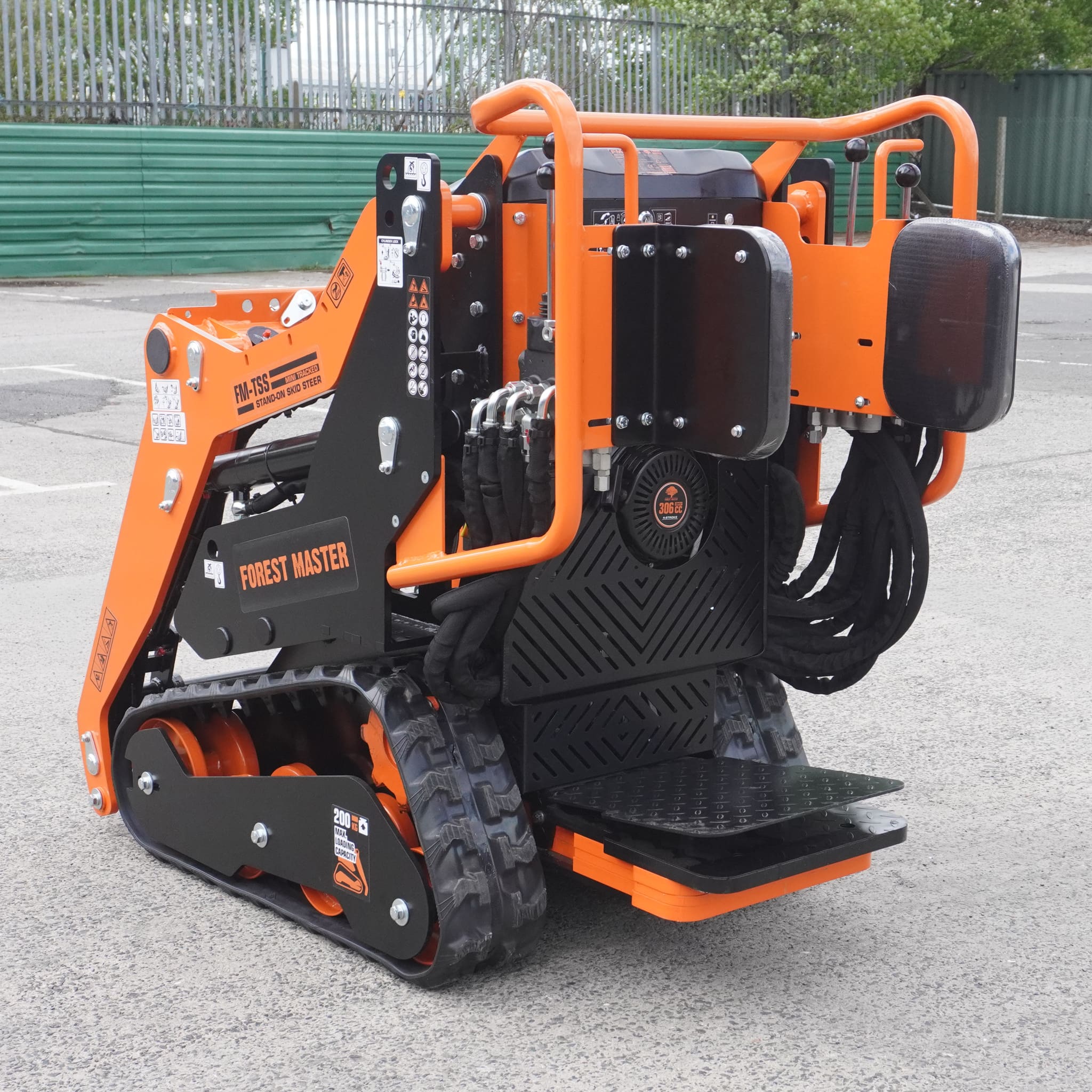 Stand-On Mini Skid Steer Loader - 306cc Petrol Compact Tracked Loader