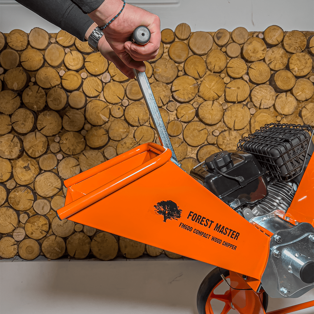 Universal Handle Attachment for Compact Wood Chippers and Garden Mulchers