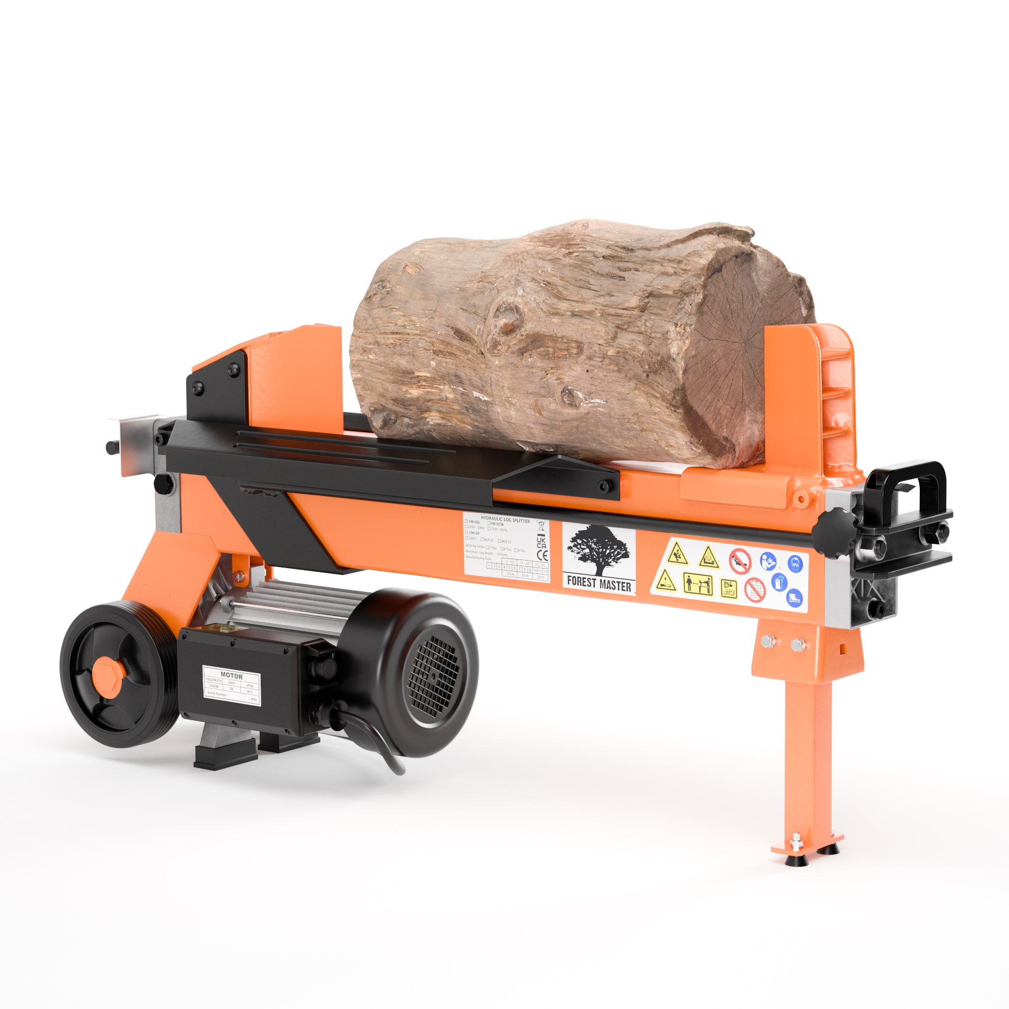 7 Ton Electric Log Splitter - Duocut Blade, Work Bench & Guard FM10