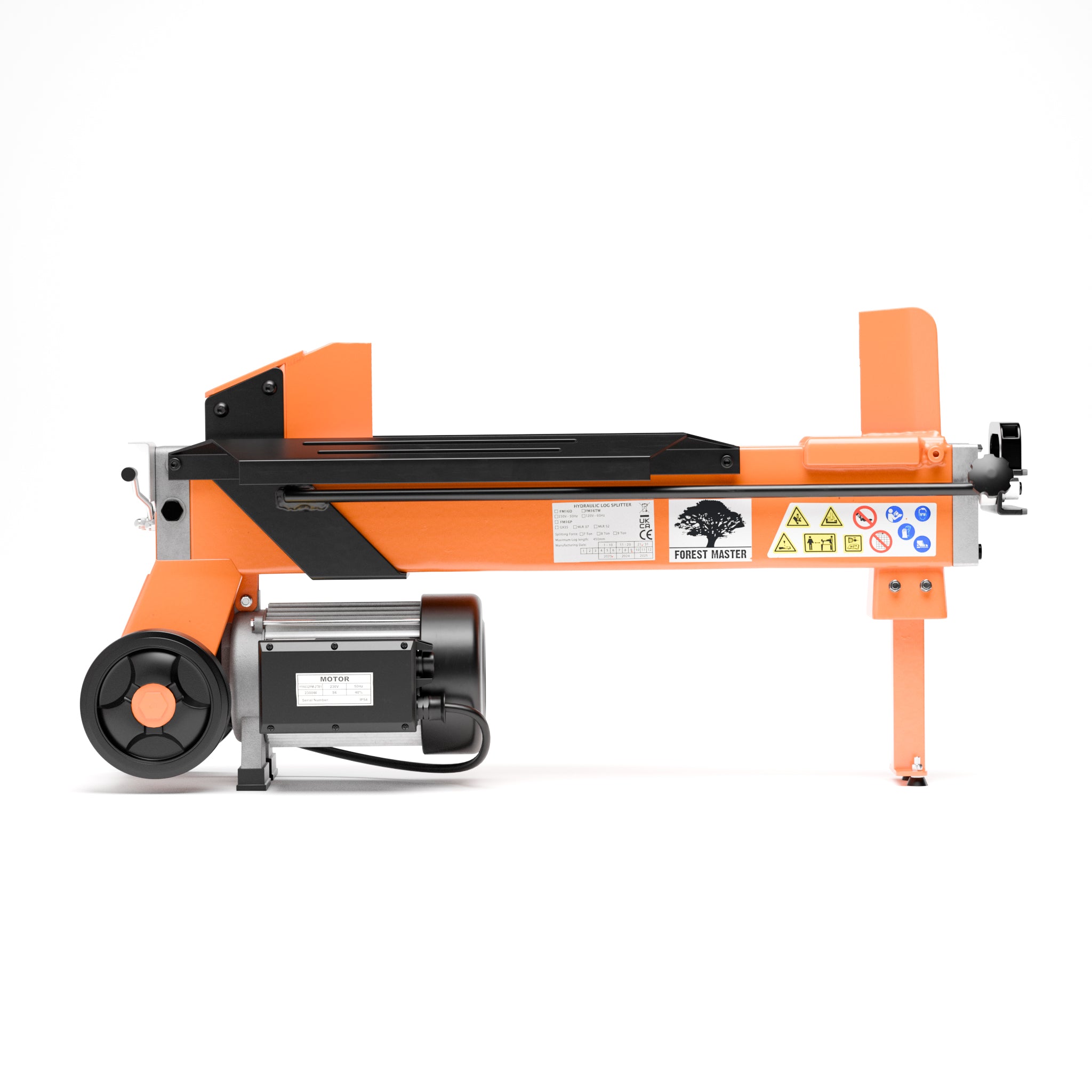 7 Ton Electric Log Splitter - Duocut Blade, Work Bench & Guard FM10