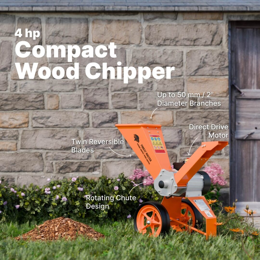 FM4DDE Compact Electric Wood Chipper 4HP Direct Drive