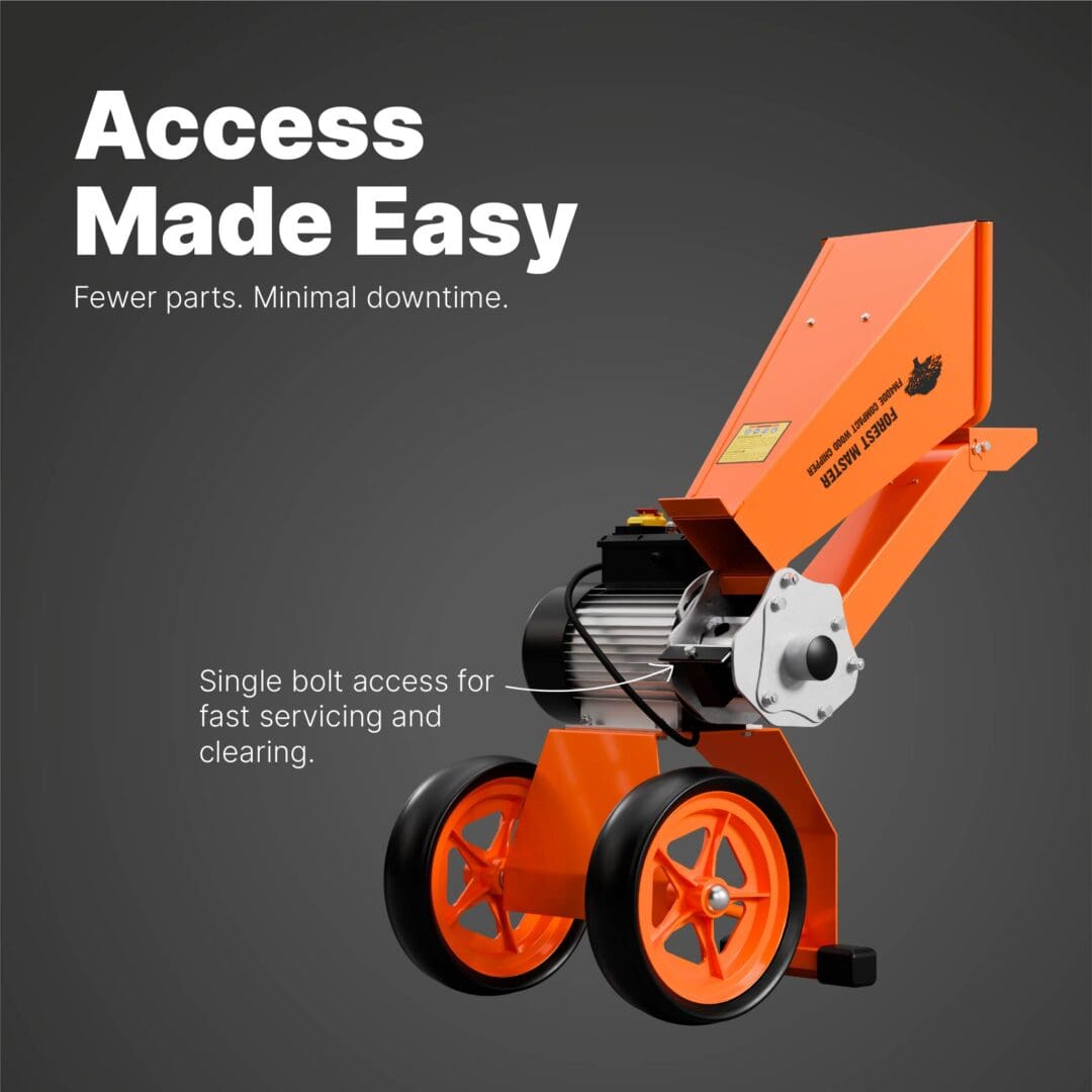FM4DDE Compact Electric Wood Chipper 4HP Direct Drive