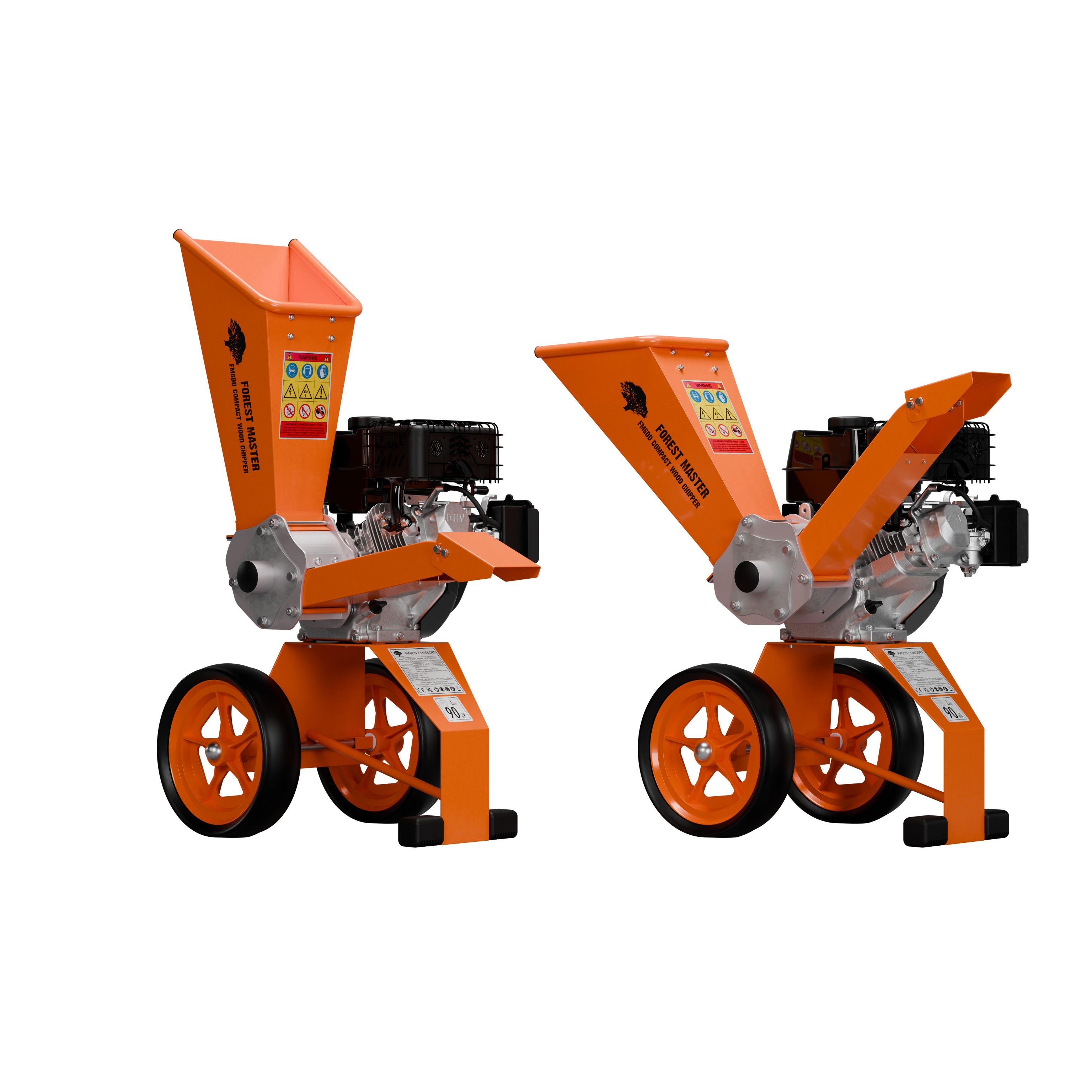 FM6DD Compact 6HP Petrol Wood Chipper – Direct Drive, Rotatable Hopper, Chips Up to 50mm