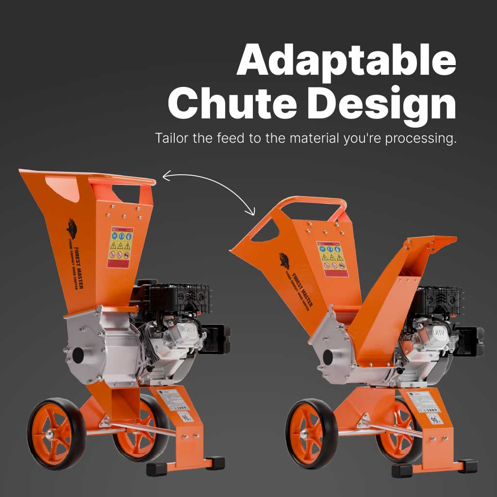 FM8DD Compact Heavy-Duty Petrol Wood Chipper & Mulcher