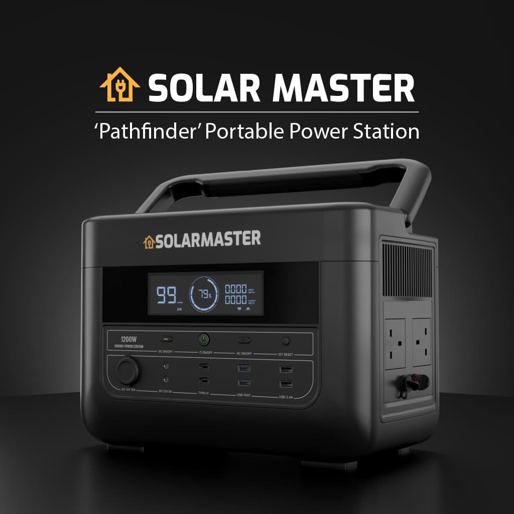 Solar Master GEN-1200 ‘Pathfinder’ Portable Power Station | 912Wh, 1200W (2400W Peak)