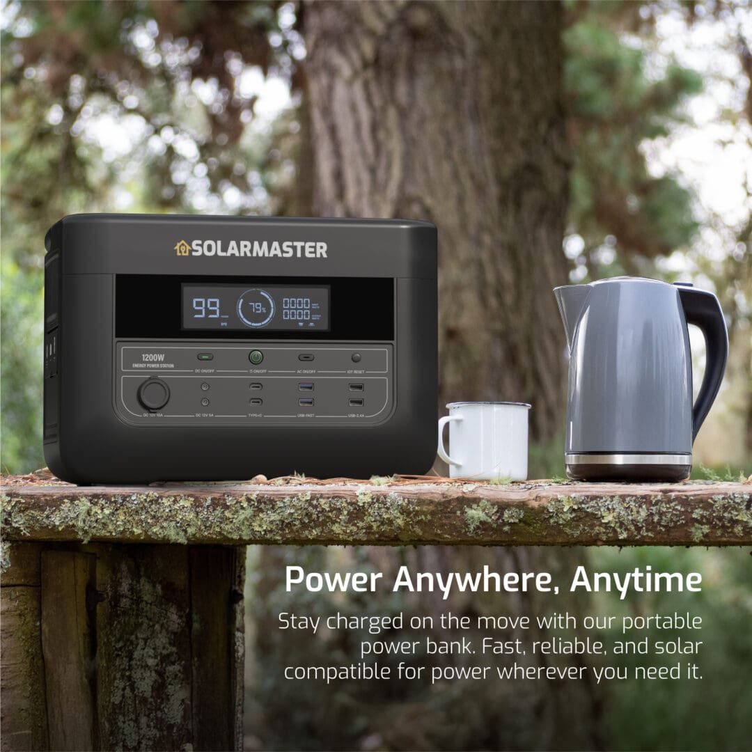 Solar Master GEN-1200 ‘Pathfinder’ Portable Power Station | 912Wh, 1200W (2400W Peak)