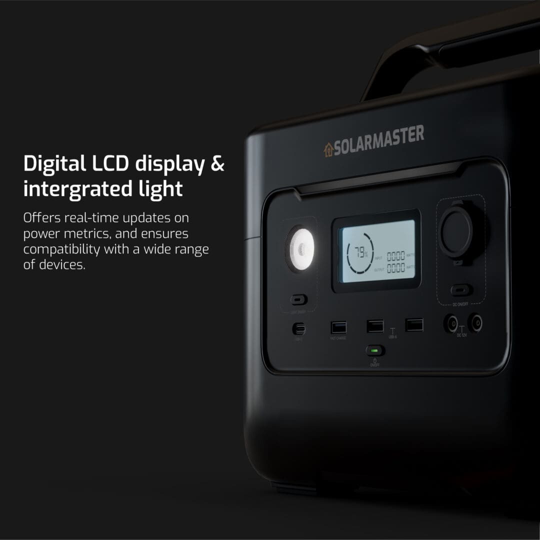 Solar Master GEN-600 ‘Nomad’ Portable Power Station | 576Wh, 600W (1200W Peak)
