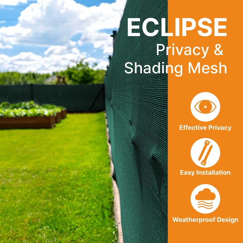 Eclipse Privacy & Shading Mesh Outdoor Fence Screen for Gardens, Balconies and Pergolas