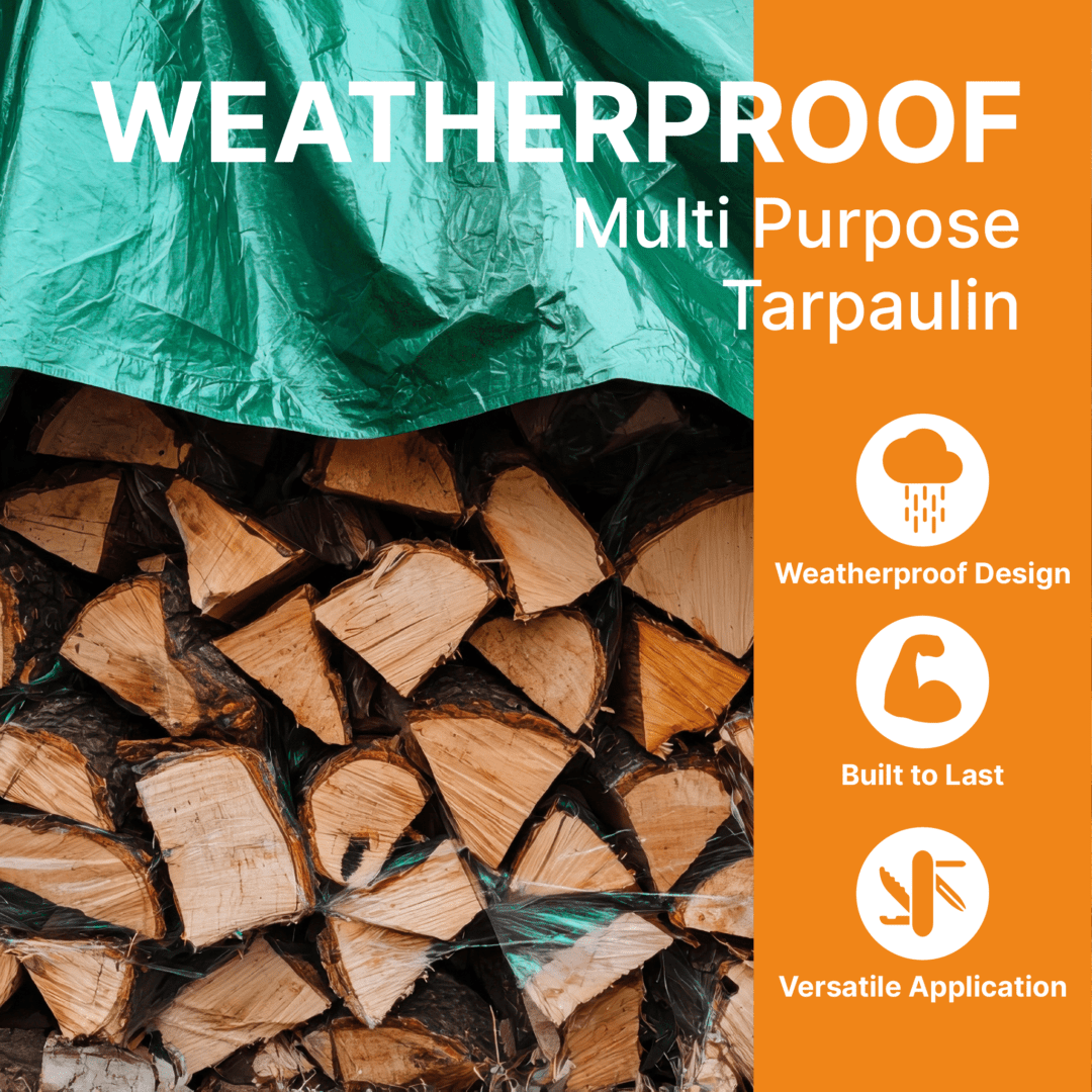 Tarpaulin - Tough, Waterproof, & Versatile Protection (100gsm, Green)