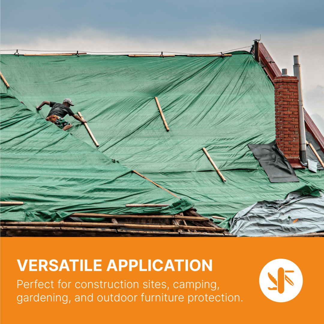 Tarpaulin - Tough, Waterproof, & Versatile Protection (100gsm, Green)