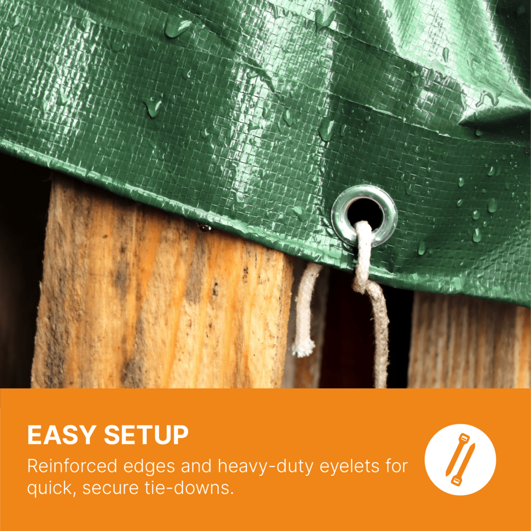 Tarpaulin - Tough, Waterproof, & Versatile Protection (100gsm, Green)