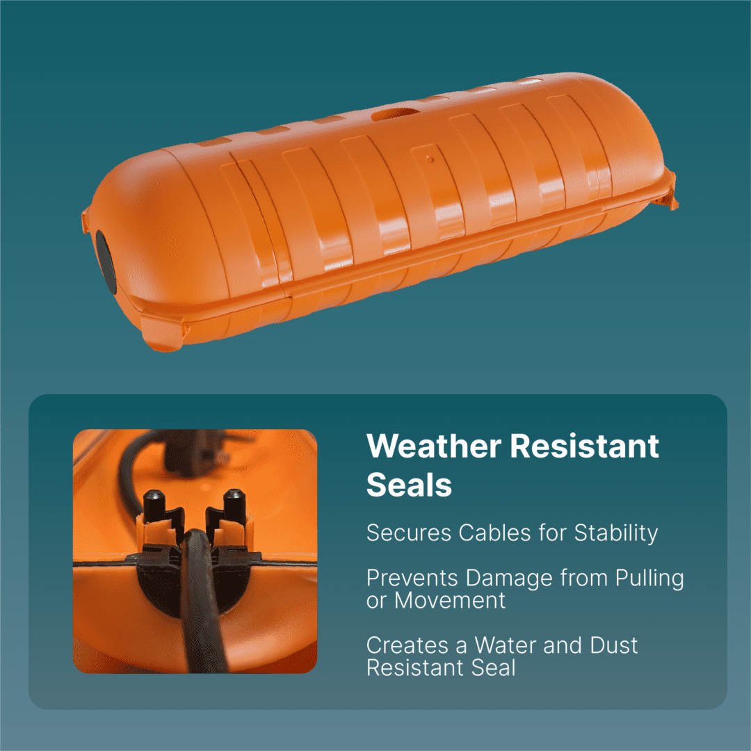 Extension Cord Weatherproof Safety Cover - Protection for Outdoor Plugs, Sockets, and Wires
