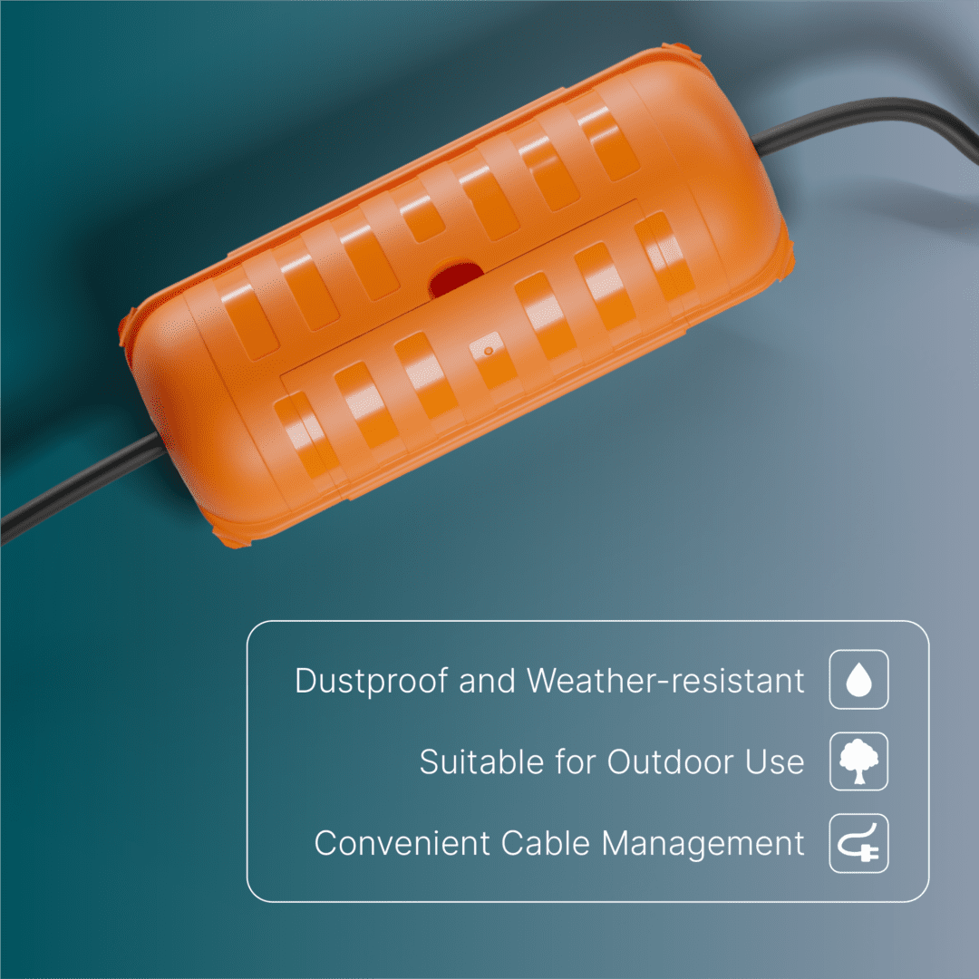 Extension Cord Weatherproof Safety Cover - Protection for Outdoor Plugs, Sockets, and Wires