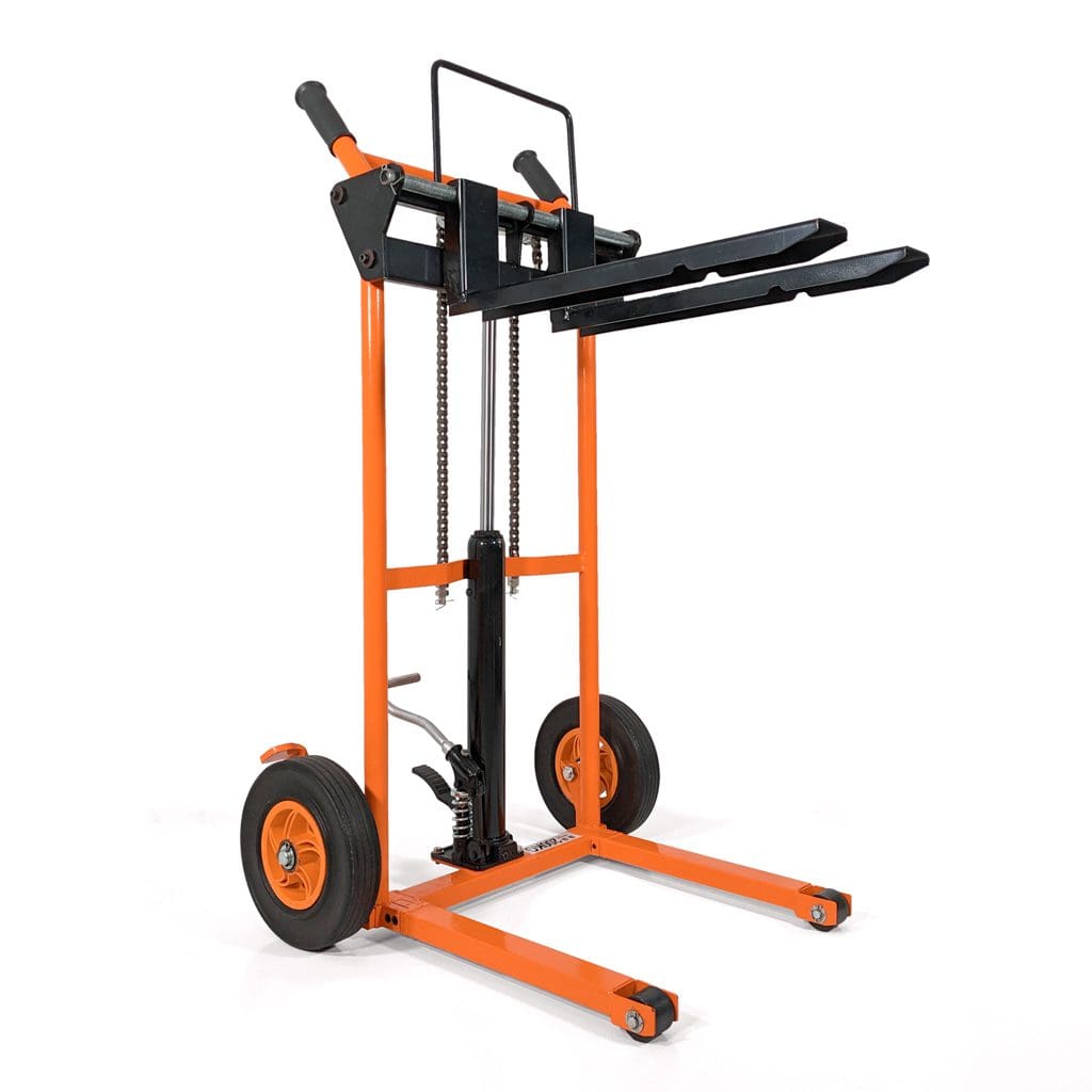 High Lift Folding Pallet Truck 200KG - Manual Stacker & Keg Lifter - Lift Height 92cm