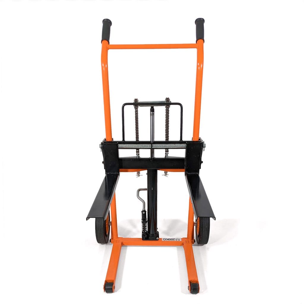 High Lift Folding Pallet Truck 200KG - Manual Stacker & Keg Lifter - Lift Height 92cm