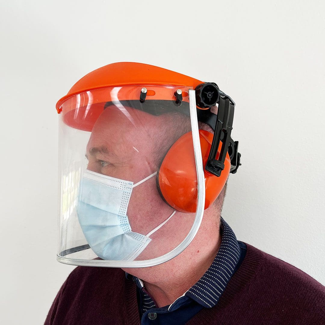 Ear Defenders and Polycarbonate Faceshield Visor