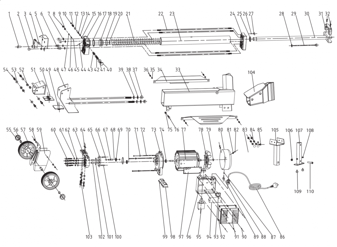 FM10 Electric Log Splitter - Spare Parts
