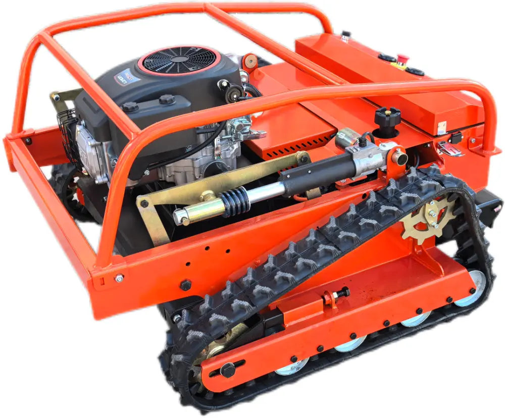 LM-800 Remote Control Petrol Lawn Mower - 16hp RC Lawnmower with Tracks - 800mm Cutting Width for Slopes & Rough Terrain