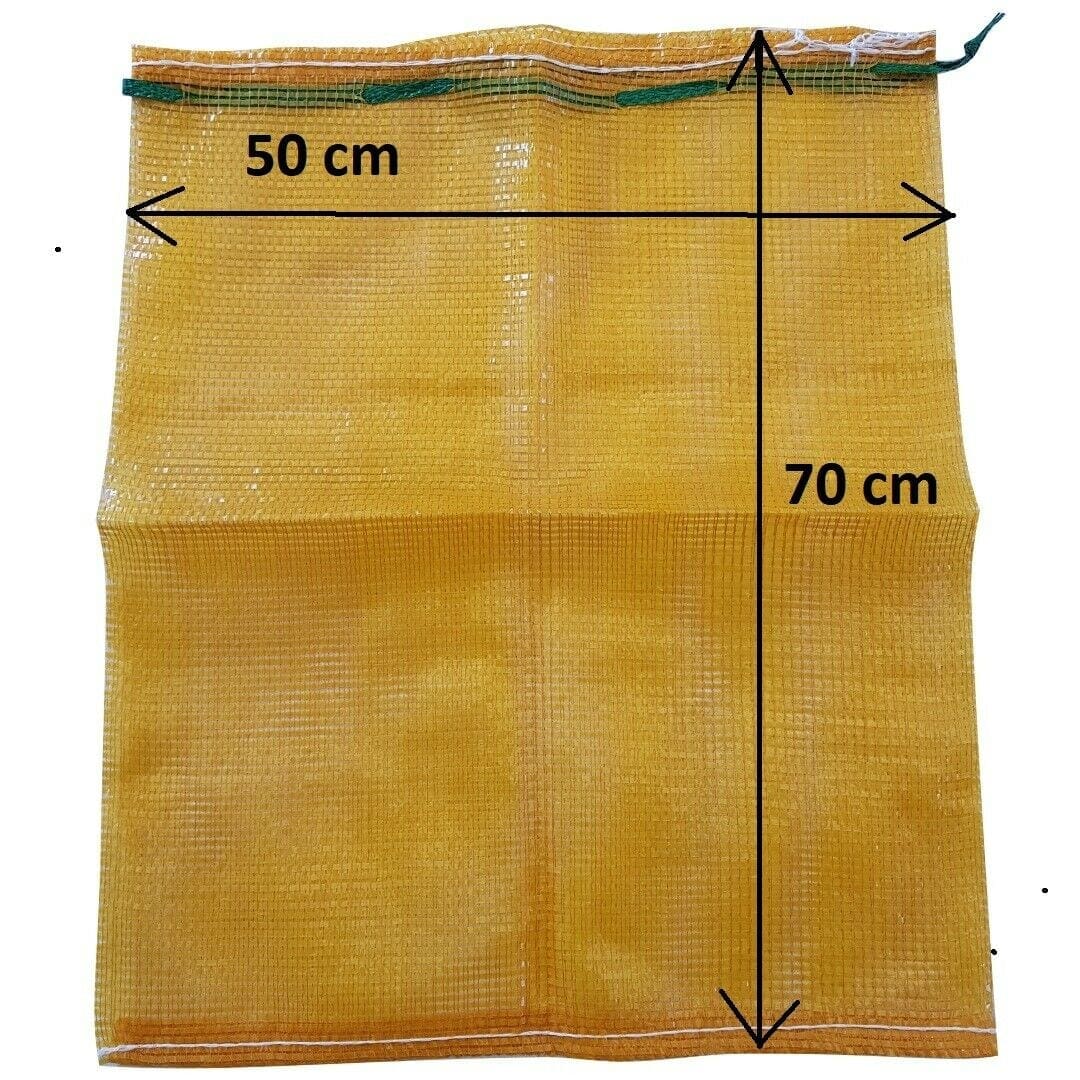 Mesh Bags - UV-Treated, Rot-Proof, Professional-Grade Reusable Polypropylene Net Bags for Firewood, Fruit, Vegetables and More