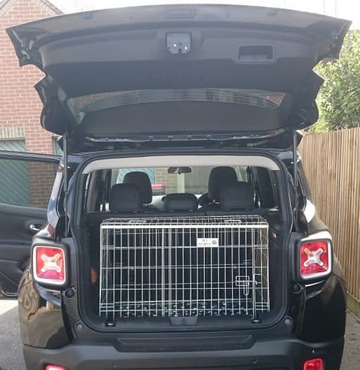 jeep renegade, pet cage, dog travel crate