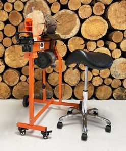 electric log splitter with stool
