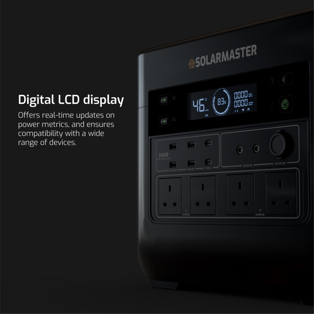 Solar Master GEN-2400 ‘Atlas’ Portable Power Station | 2150Wh, 2400W (4800W Peak) - Image 4