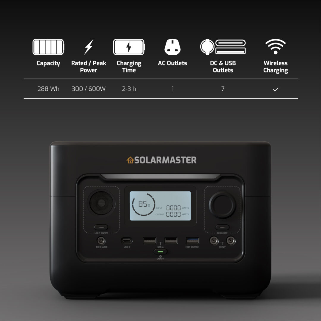 Solar Master GEN-300 ‘Scout’ Portable Power Station | 288Wh, 300W (600W Peak) - Image 3