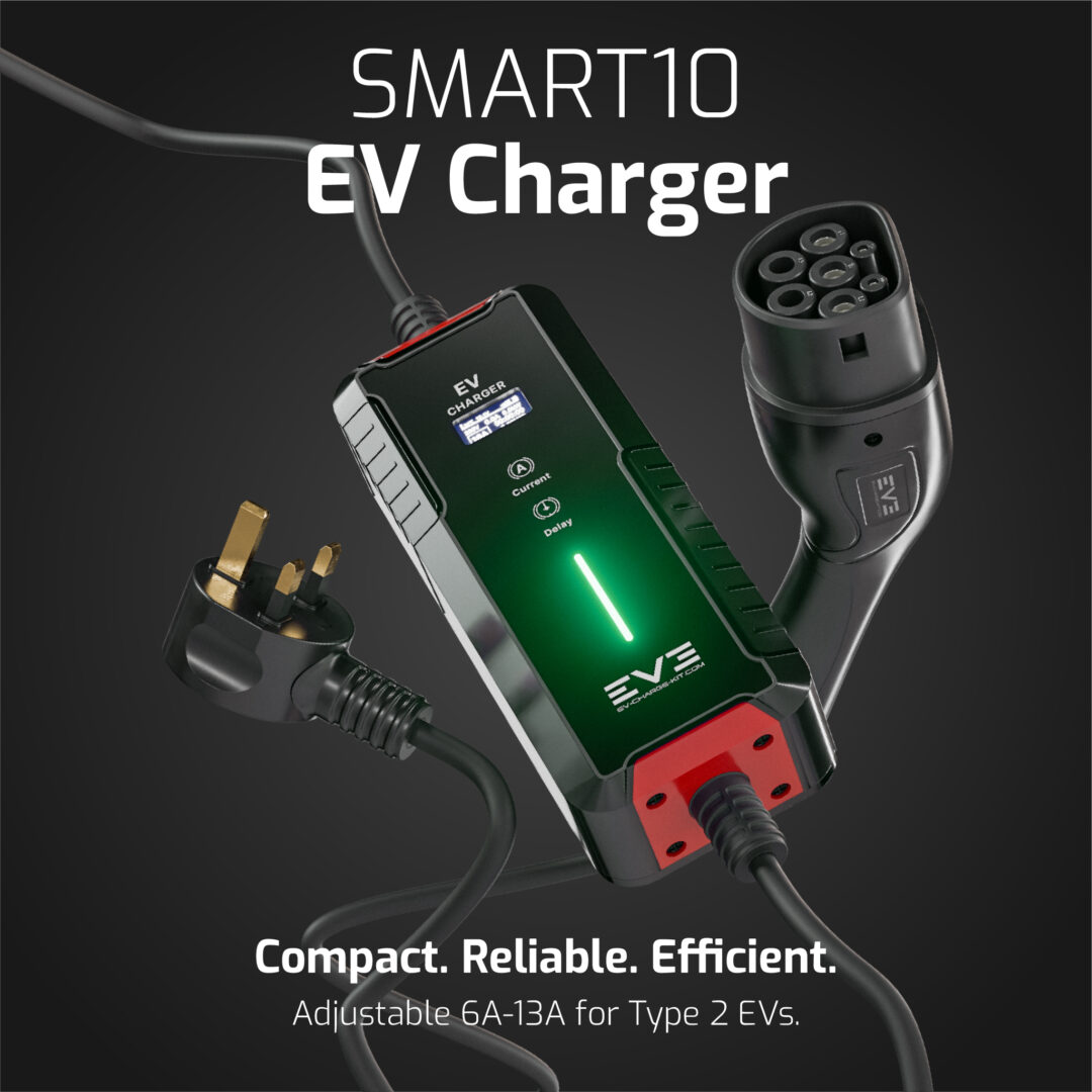 SMART10 Series – Type 2 EV Charger | Adjustable 6A–13A, Smart Connectivity, Weatherproof, UK Plug - Image 2