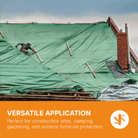Alternative view of Tarpaulin – Tough, Waterproof, & Versatile Protection (100gsm, Green)