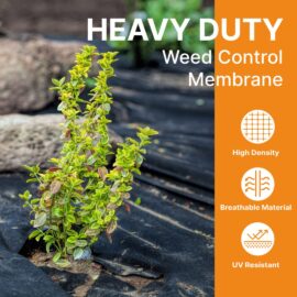 Heavy Duty Weed Control Membrane - Ultimate Solution for a Weed-Free Garden (Various Sizes)